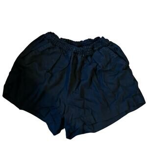 Ava & Viv Black High Rise Linen Blend Pull On Shorts Size X Pockets Plus Size